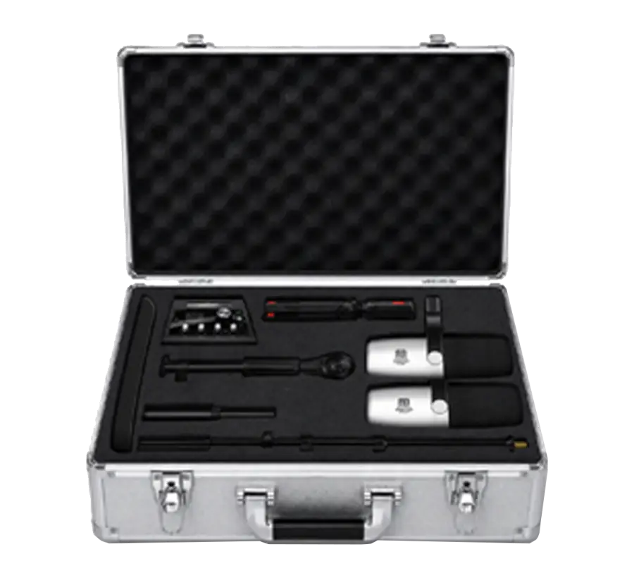 Podcast in a Box open aluminium case